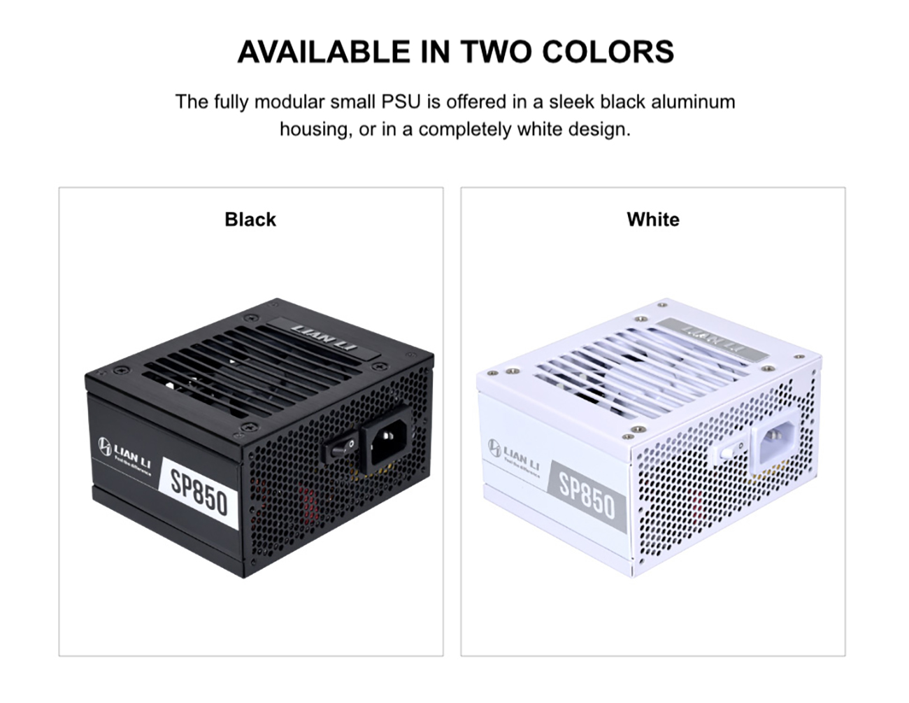 LIAN LI SP850W, White color , Performance SFX Form Factor Power Supply